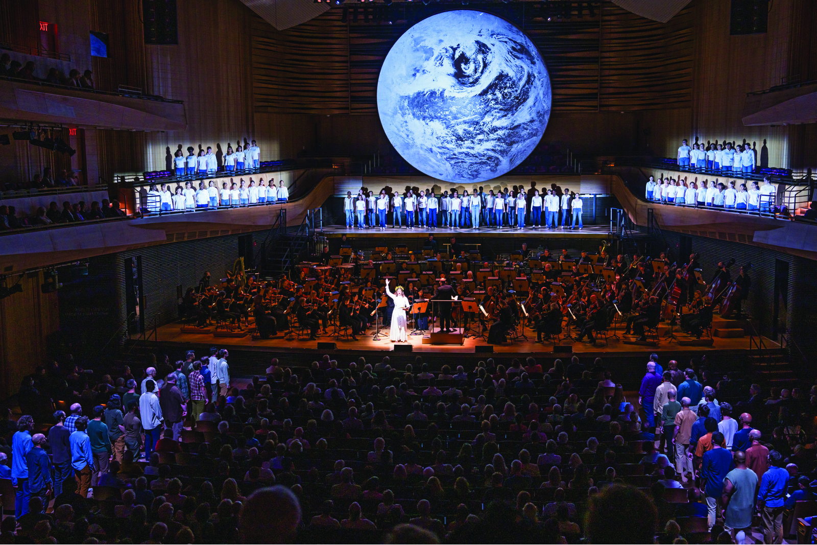 Interior view of the stage of the David Geffen Hall, Lincoln Center
